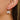 Huggie Hoop Wire Earring - Brass - Cubic Zircon - 18K Real White Gold Plating - 5gr - MJ103648 - MinjuanRong