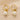 Push Back Stud Earring - Brass - Fake Pearl - 316 Stainless Steel Stud - 18K Real Gold Plating - 7.9gr - MJ102337 - MinjuanRong