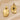 Push Back Stud Earring - Stainless Steel - Enamel - Cubic Zircon - 18K Real Gold Vacuum Plating - 9.6gr - MJ103662 - MinjuanRong