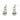 Push Back Stud Earring - Brass - 925 Silver Stud - 18K Real White Gold Plating - 9.9gr - MJ103006 - MinjuanRong