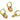 Huggie Hoop Wire Earring - Stainless Steel - 316 stainless steel stud - Gold Tone Vacuum Plating - 6.9gr - MJ101115 - MinjuanRong