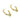 Push Back Stud Earring - Brass - 316 Stainless Steel Stud - 18K Real Gold Plating - 9.3gr. - MJ101946 - MinjuanRong