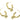 Push Back Stud Earring - Brass - 316 Stainless Steel Stud - 18K Real Gold Plating - 9.3gr. - MJ101946 - MinjuanRong