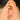Push Back Stud Earring - Brass - Cubic Zircon - 316 Stainless Steel Stud - 18k Real Gold Plating - D-Peridot (CZ-16) - 3gr - MJ101760 - MinjuanRong