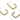 Push Back Stud Earring - brass - 925 Imitation Silver Needle - 18K Real Gold Plated - 4.8gr - MJ100677 - MinjuanRong