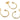 Push Back Stud Earring - Brass - 925 silver stud - 18k real gold plated - 3gr - MJ100695 - MinjuanRong