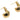 Push Back Stud Earring - Brass - 18K Real Gold Plating - 9gr - MJ100690 - MinjuanRong
