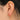 Push Back Stud Earring - brass - Imitation silver needle - 18k real gold plated - 4.5gr - MJ100654 - MinjuanRong