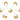 Push Back Stud Earring - Brass - 316 stainless steel stud - 18k real gold plated brass - 4.4gr - MJ200312 - MinjuanRong