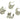 Push Back Stud Earring - Brass - 316 stainless steel stud - 18K Real White Gold Plating - 7.6gr - MJ101236 - MinjuanRong