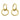 Push Back Stud Earring - Brass - 316 Stainless Steel Stud - 18K Real Gold Plating - 8.3gr - MJ101981 - MinjuanRong