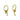 Push Back Stud Earring - Brass - 316 Stainless Steel Stud - 18k Real Gold Plating - 9.2gr - MJ101629 - MinjuanRong