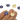 Brass Round Heart Earring - Circle Navy Blue Enamel Charm - Gold Pendant With Loop - 18K Real Gold Plating - 19.7x15.3x1.8mm - RGP5590B