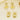 Push Back Stud Earring - Alloy - 925 Silver Stud - Crystal - KC Gold Tone Plating - 9.8gr - MJ900291