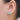 Push Back Stud Earring - Natural Stone Blue Lace Agate - 316  Surgical Stainless steel - Gold Tone Plated stone - 4.85gr - MJ201012