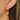 Huggie Hoop Wire Earring - Brass - Handmade Glass - 18K Real Gold Plating - 4.9gr - MJ103335 - MinjuanRong