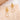 Push Back Stud Earring - Brass - Glass - 316 Stainless Steel Stud - 18K Real Gold Plating - 8.6gr - MJ102597 - MinjuanRong