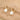 Huggie Hoop Wire Earring - Brass - Fake Pearl - 18k Real Gold Plating - 3.6gr - MJ102345 - MinjuanRong