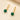 Huggie Hoop Wire Earring - Brass -  Natural StoneMalachite - 18K Real gold plating - 6.9gr - MJ102350 - MinjuanRong