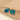 Huggie Hoop Wire Earring - Brass - Apatite - 18K Real  Gold Plating - 9.3gr - MJ103585 - MinjuanRong