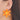 Push Back Stud Earring - Iron - Raffia Grass - Iron Stud - KC Gold tone plating - Orange - 8.7gr - MJ103307 - MinjuanRong