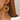 Push Back Stud Earring - Brass - Rattan - Walnut Wood - 316 Stainless Steel - 18k Real Gold Plating - 6.6gr - MJ900820