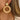 Push Back Stud Earring - Brass - Rattan Hemu Wood - Stainless Steel Stud - 18k Real Gold Plating - 8.2gr - MJ900799