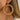 Push Back Stud Earring - Brass - Natural Wood - Resin - Rattan - 316 Surgical Stainless Steel - 18K Real Gold Plating - 10.4gr - MJ900825