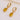 Huggie Hoop Wire Earring - Brass - Crystal - 18K Real Gold Plating - 2.5gr - MJ103684 - MinjuanRong
