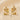 Push Back Stud Earring - Brass - Cubic Zircon - 316 Stainless Steel Stud - 18k Real Gold Plating - 3.9gr - MJ102493 - MinjuanRong