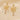 Push Back Stud Earring - Brass - Glass - 316 Stainless Steel Stud - 18K Real Gold Plating - 5.2gr - MJ102459 - MinjuanRong