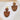 Push Back Stud Earring - Wooden - Brass - 316 Stainless Steel Stud - Brown18K Real Gold Plating - 6.9gr - MJ103541 - MinjuanRong