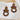 Push Back Stud Earring - Wooden - Brass - 316 Stainless Steel Stud - 18K Real Gold Plating - Brown - 6.3gr - MJ103542 - MinjuanRong