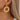 Push Back Stud Earring - Brass - Rattan - Hemu Wood - Stainless Steel Stud - 18K Real Gold Plated - 5.3gr - MJ900935