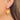 Huggie Hoop Wire Earring - BRASS - clear quartznatural stone - handmade glass - 18K Real Gold Plating - 9.1gr - MJ103792 - MinjuanRong