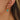 Huggie Hoop Wire Earring - Brass - Cubic Zircon - Enamel - 18K Real Gold Plating - 5gr - MJ900269