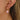 Huggie Hoop Wire Earring - Brass - Cubic Zircon - Enamel - 18K Real Gold Plating - 5gr - MJ900270