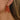 Push Back Stud Earring -Brass - 316 Stainless Steel Stud - 18K Real Gold Plating - Red Rubber paint - 4.5g - MJ106061