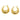 Hinged Back Earring - Brass - S16 stainless Steel Stud - 18K Real Gold Plating - 9.8gr - MJ102821 - MinjuanRong