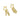Push Back Stud Earring - Brass - Silver Stud - Cubic Zircon - 18k Real Gold Plating - 5.4gr. - MJ101196 - MinjuanRong