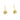Push Back Stud Earring - Brass - Brass Stud - 18k real gold plating - 0.9gr - MJ102905 - MinjuanRong