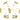 Push Back Stud Earring - Brass -  Imitation Silver Stud -  Sea Shell - Cubic Zircon - 18K Real Gold Plating - 2gr - MJ102878 - MinjuanRong