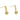 Push Back Stud Earring - Brass  -  925 silver stud - 14k real gold plating - 3.5gr - MJ102887 - MinjuanRong
