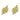 Push Back Stud Earring - Brass - 925 Silver Stud - 14k Real Gold Plating - 10.4gr - MJ102965 - MinjuanRong