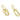 Push Back Stud Earring - Brass - 925 silver Stud - 14k real gold plating - 10.1gr - MJ102949 - MinjuanRong