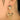 Push Back Stud Earring - Brass - Silver Stud - Cubic Zircon - 18k Real Gold Plating - 9.8gr - MJ101191 - MinjuanRong