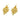 Push Back Stud Earring - Brass - 925 Silver Stud - 18K Real Gold Plating - 10.5gr - MJ102964 - MinjuanRong