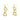 Push Back Stud Earring - Brass - 925 Silver Stud - 14k Real Gold Plating - 8gr - MJ103047 - MinjuanRong