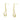 Push Back Stud Earring - Brass - 925 Silver Stud - 14k Real Gold Plating - 1.7gr - MJ103050 - MinjuanRong