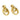 Push Back Stud Earring - Brass - 925 Silver Stud - 18K Real Gold Plating - 12.6gr - MJ103001 - MinjuanRong